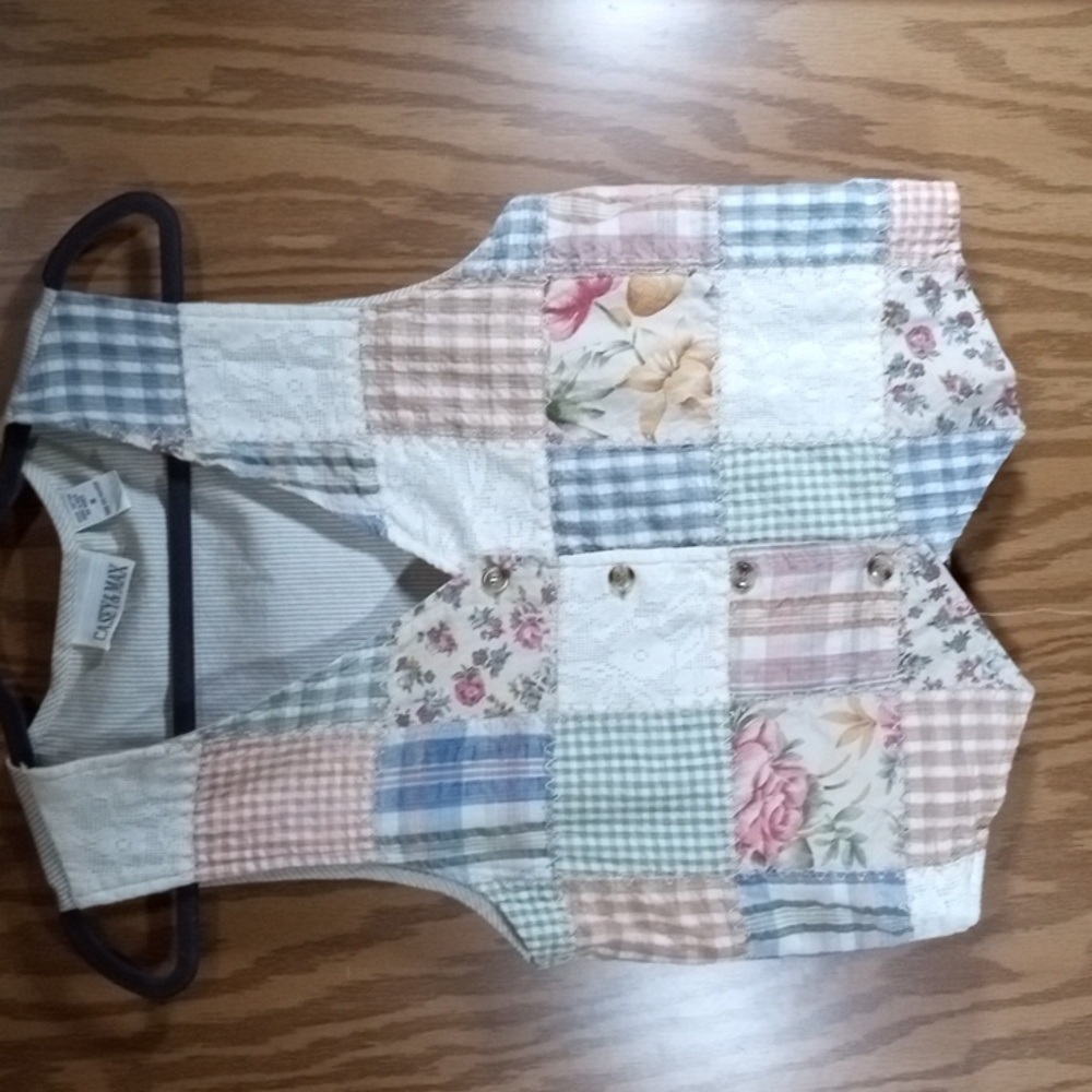 Casey & Max Cotton Patchwork Vest. Vintage - image 1
